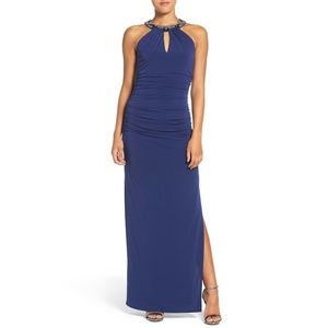 NEW Laundry By Shelli Segal Beaded Neck Gown